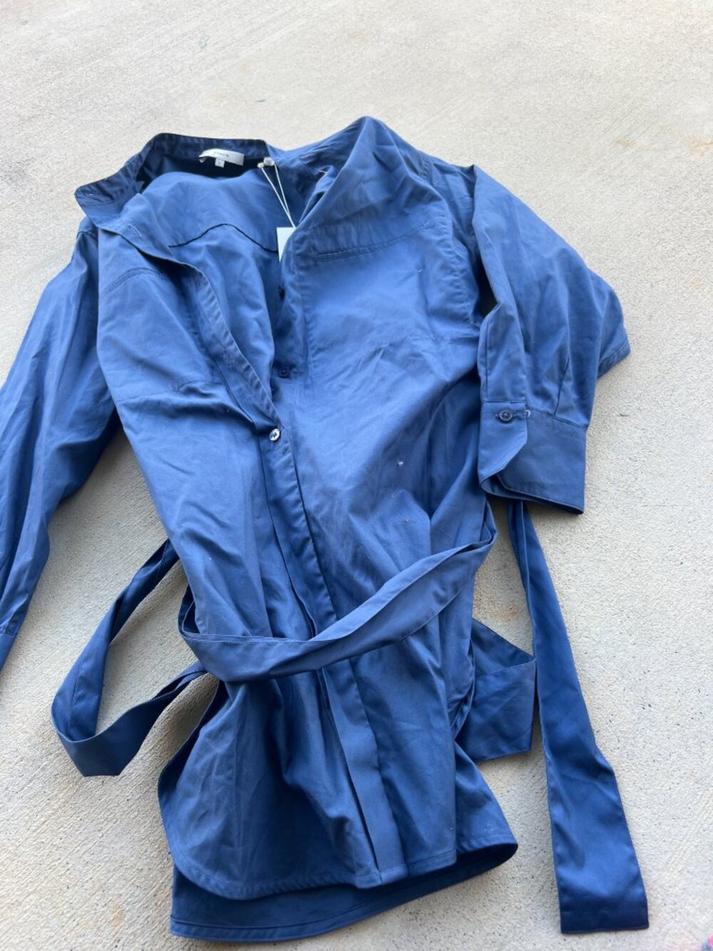 NWT Vince oversized belted shirt‎ tunic size small - Picture 10 of 14
